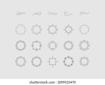 all luxury logo set design. Vector illustration. EPS 10