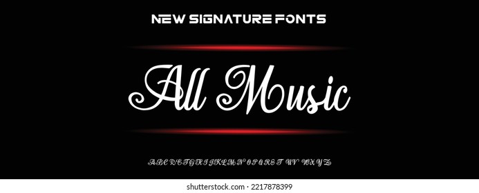 All Music Sports minimal tech font letter set. Luxury vector typeface for company. Modern gaming fonts logo design.