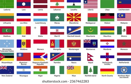 Todos los vectores del paquete de bandera nacional