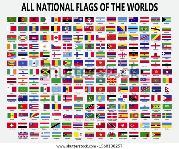 Todos los países banderas nacionales del mundo.