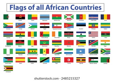 All national flags of the world. Country flags with name. Countries flag banners, International travel symbols and geography or language lesson flags emblem. Flags of all countries.