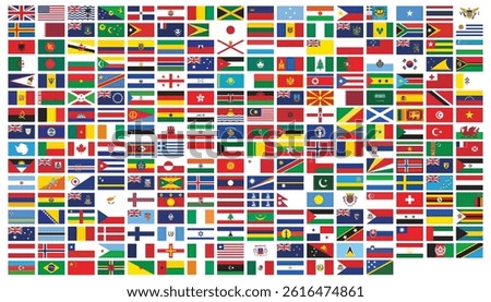 All national flags of the world. High quality vector flag.