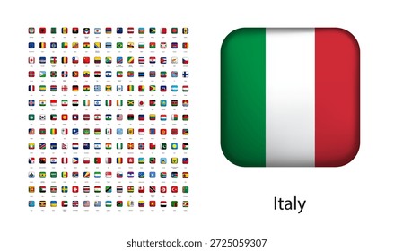 Todas las banderas nacionales del mundo . Diseño cuadrado