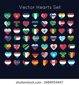 All national flags of the world . Waving flag design . Vector