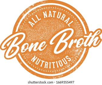 All Natural Bone Broth Menu Stamp