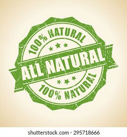 All Natural Green Stamp