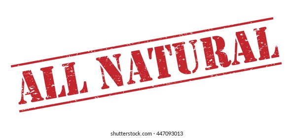 all natural vector stamp on white background