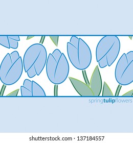 All occasion tulip card in vector format.