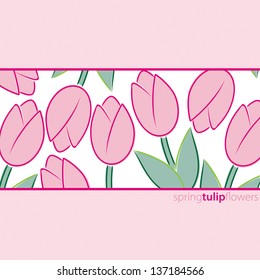 All occasion tulip card in vector format.