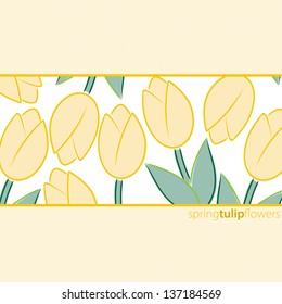 All occasion tulip card in vector format.