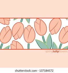 All occasion tulip card in vector format.