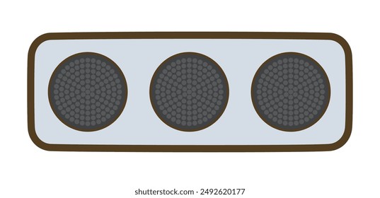 All off flat traffic light. Public property. Vector illustration.