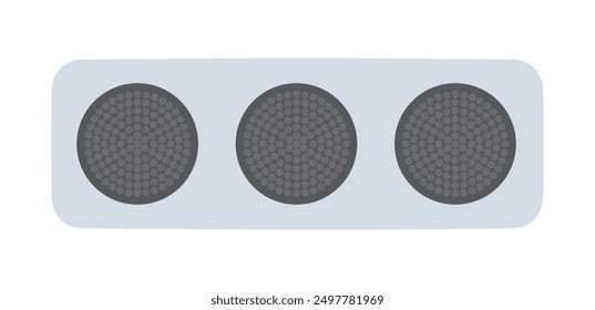 All off flat traffic light. Public property. Vector illustration.