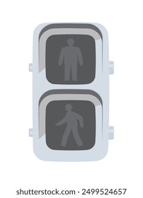 Alles aus LED-Fußgänger-Ampel. Vektorgrafik.