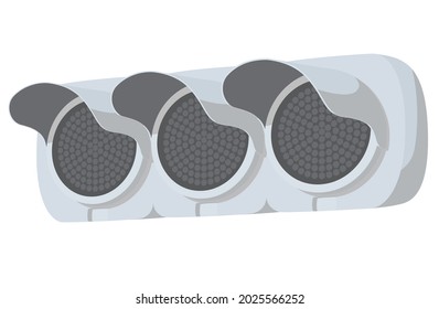 All off LED traffic light. Public property. Vector illustration.