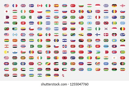 All official national flags of the world . Square design . Vector . Eps 10