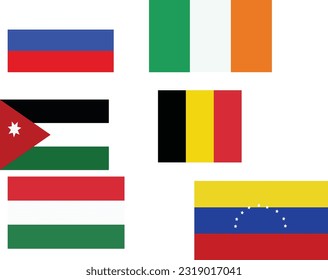 All official national flags of the world . circular design . Vector .Flags vector of the world