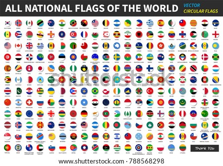 All official national flags of the world . circular design . Vector . Stockfoto © 