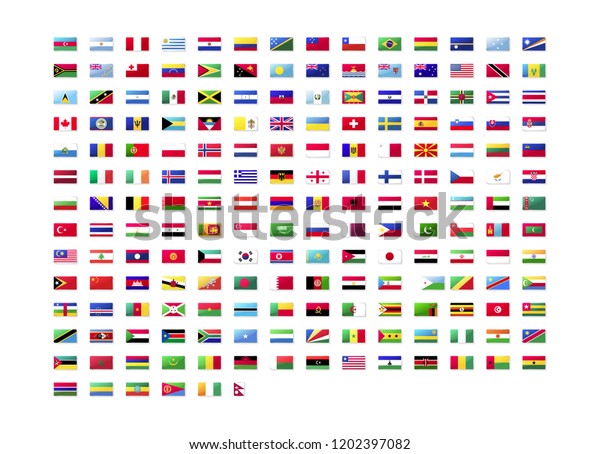 世界の国旗 正方形のデザイン ベクター画像 Eps10 のベクター画像素材 ロイヤリティフリー