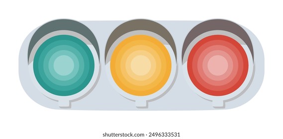 All on traffic light. Public property. Vector illustration.