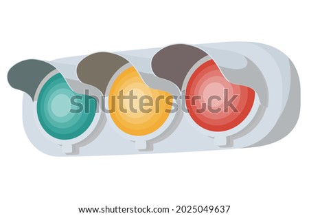 All on traffic light. Public property. Vector illustration.
