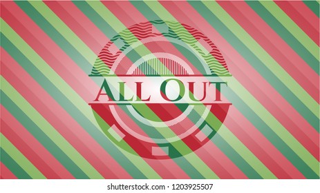 All Out christmas emblem.