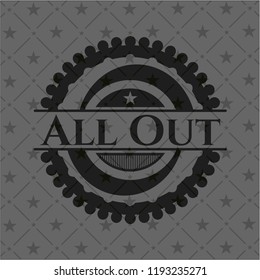 All Out dark badge