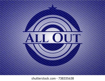 All Out denim background