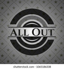 All Out retro style black emblem