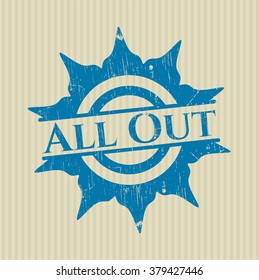 All Out rubber stamp
