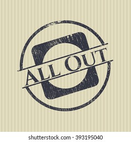 All Out rubber stamp