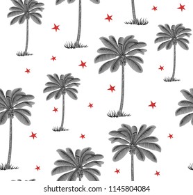 all over Coconut Palm Trees Pattern