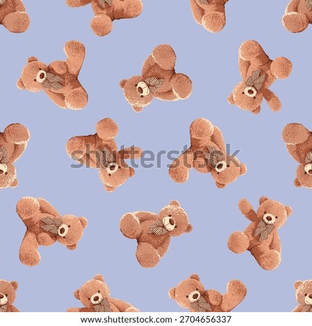 All Over Cute Teddy Bears Seamless Pattern November 2025