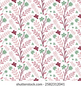 all over floral pattern with artistic wildflowers and soft botanical textures for wrapping paper and fabric