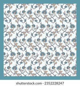 all over floral vector pattern on nice background for girls dress