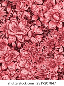 all over floral wallpaper elegant design flower leaf 