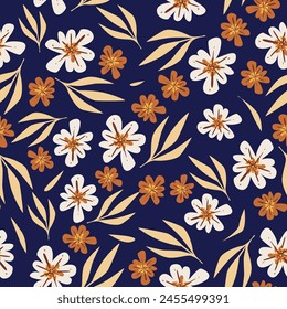All Over Flower Digital Printed pattern Digital textile design hand draw motifs beautiful flowers abstract geometric seamless patterns