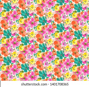 all over flower pattern vector