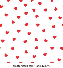 All over heart pattern with white background