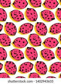 all over lemon pattern vector