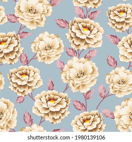 alles auf sengendem Vektorgrafik-Blumen mit rosafarbenem Laubmuster auf Hintergrund