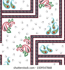 all over paisley with bandanna pattern