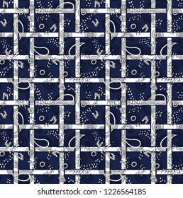 all over paisley pattern on stripe background