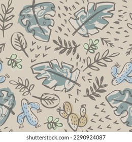 ALL OVER PATTERN TROPICAL THEME