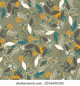 All over print color matching illustration Nice Leafs Design  