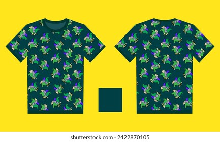 all over print design t shirt illustration