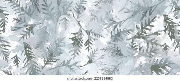 All Over Print. Neutral Tree Leaf Seamless Pattern. Leaves Trees, Shrubs Stamp Effect. Texture Spots Watercolor Overlay. Transparency Wallpaper Rustic Modern Design. Fancy Delicate Fabric Textile.