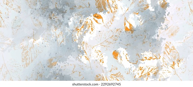 All Over Print. Neutral Tree Leaf Seamless Pattern. Leaves Trees, Shrubs Stamp Effect. Texture Spots Watercolor Overlay. Transparency Wallpaper Rustic Modern Design. Fancy Delicate Fabric Textile.