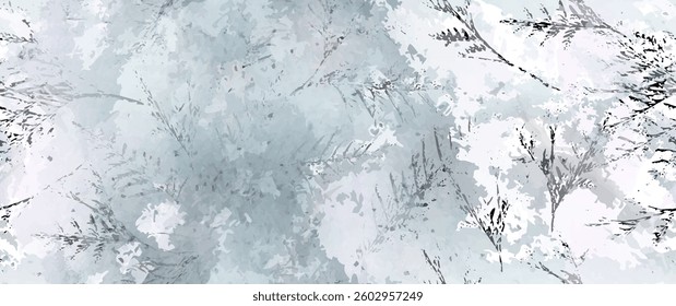 All Over Print. Neutral Tree Leaf Seamless Pattern. Leaves Trees, Shrubs Stamp Effect. Texture Spots Watercolor Overlay. Transparency Wallpaper Rustic Modern Design. Fancy Delicate Fabric Textile.