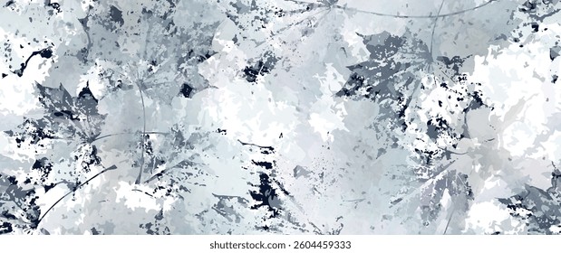 All Over Print. Neutral Tree Leaf Seamless Pattern. Leaves Trees, Shrubs Stamp Effect. Texture Spots Watercolor Overlay. Transparency Wallpaper Rustic Modern Design. Fancy Delicate Fabric Textile.